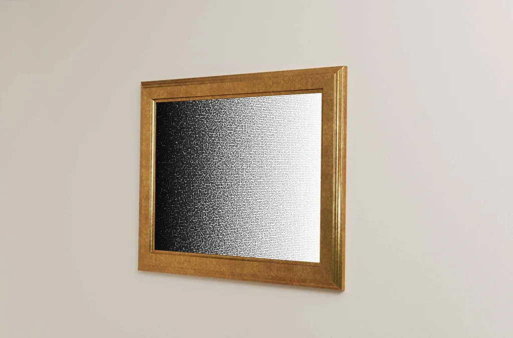 Universalboard "Golden-Frame 40" Motiv 126 Punkte / Magnettafel, Schlüsselboard, Wandbild  40x30cm Rahmen Gold-Nachbildung